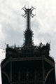 Details of antennae atop Eiffel Tower. Paris, France.