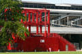 Modern structure at Parc de la Villette. Paris, France.
