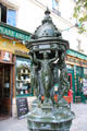 Paris Wallace drinking water fountain, one of 66 installed which became a symbol of the city. Paris, France.