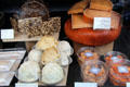 Shop display of cheeses. Paris, France.