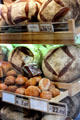 Round breads in bakery. Paris, France