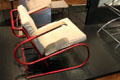 Cantilevered tubular armchair by Georges-Henri Pingusson at Museum of Decorative Arts. Paris, France.