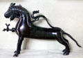 Horse-shaped bronze aquamanile from Lower Saxony at Cluny Museum. Paris, France.