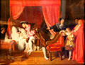 François I at deathbed of Leonardo de Vinci painting by Jean Auguste Dominique Ingres at Petit Palace Museum. Paris, France.