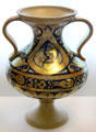 Footed vase with bust of woman from Deruta at Petit Palace Museum. Paris, France.