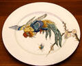 Japanese-style rooster plate by Félix Bracquemond for Jules Vieillard et Cie of Bordeaux at Petit Palace Museum. Paris, France.