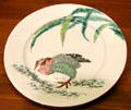 Japanese-style hen plate by Félix Bracquemond for Jules Vieillard et Cie of Bordeaux at Petit Palace Museum. Paris, France.