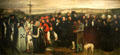Burial at Ornans painting by Gustave Courbet at Musée d'Orsay. Paris, France.