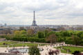 Tuileries gardens with Eiffel Tower beyond. Paris, France.
