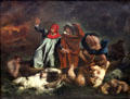 Dante & Virgil in Hell painting by Eugène Delacroix at Louvre Museum. Paris, France.