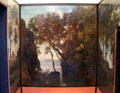 Room of European painted scenes by Camille Corot at Louvre Museum. Paris, France.