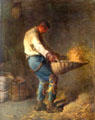 A Winnower painting by Jean-François Millet at Louvre Museum. Paris, France.
