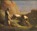 Haystacks painting by Jean-François Millet at Louvre Museum. Paris, France.