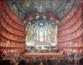 Musical Performance given in Argentina Theater of Rome on the Occasion of Marriage of the Dauphin, son of Louis XV by Giovanni Paolo Pannini at Louvre Museum. Paris, France.
