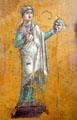 Muse of comedy wall fresco from Pompeii estate of Julia Felix at Louvre Museum. Paris, France.