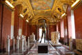 Gallery of Roman busts at Louvre Museum. Paris, France.