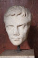 Marble portrait of Octavian who later became Emperor Augustus at Louvre Museum. Paris, France.