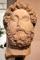 Roman Emperor Commodus portrait head from Algeria at Louvre Museum. Paris, France.