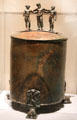 Bronze covered toiletries storage ciste from Praeneste which was acquired in Italy by Napoleon III & brought to Paris for museum display at Louvre Museum. Paris, France.