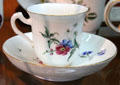 Porcelain Calabre cup & saucer from Vincennes at Sèvres National Ceramic Museum. Paris, France.