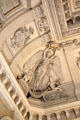 Science & industry symbolic art in Napoleone III era entrance stairwell of Arts et Metiers Museum. Paris, France.
