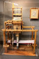 Model of loom programmed via punch cards invented by Joseph-Marie Jacquard at Arts et Metiers Museum. Paris, France.