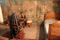 Reproduction of the 1793 cell of Marie-Antoinette with period furniture at Conciergerie. Paris, France.