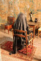 Model of Marie-Antoinette seated at her desk in reproduction of her cell at Conciergerie. Paris, France.