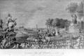 Oct. 16, 1793 Execution of Marie-Antoinette, Place de la Concorde copperplate engraving by Charles Monnet after original by Isidore Stanislas Helman at Conciergerie. Paris, France.