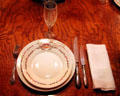 Maxim's table place setting at Maxim's Art Nouveau Collection 1900. Paris, France.
