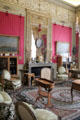 Petit bureau with furniture from late 1700s at Nissim de Camondo Museum. Paris, France.