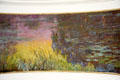 Detail of Water Lilies - Setting Sun mural by Claude Monet in oval gallery at Orangerie. Paris, France.