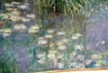 Detail of Water Lilies - Reflected Clouds mural by Claude Monet in oval gallery at Orangerie. Paris, France.