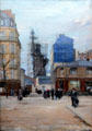 Statue of Liberty of Bartholdi in the workshops Gaget-Gauthier, rue de Chazelles painting by Victor Dargaud at Carnavalet Museum. Paris, France.