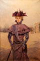 Elegant Woman at Place de la Concorde painting by Louise Abbéma at Carnavalet Museum. Paris, France
