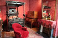 Recreation of Hugo's bedroom from his last home on ave. d'Eylau with his actual furniture donated by his grandchildren at Maison de Victor Hugo. Paris, France.