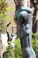 Garden with Ossip Zadkine sculptures at Museum Zadkine. Paris, France.