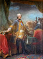 Portrait of Louis XV, King of France by Carle Van Loo in Mars room at Versailles Palace. Versailles, France.