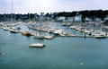 Sailing boats moored in port near Carnac. Carnac, France.