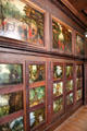 "Fathers of the Desert" room cataloging Christian hermits painted on wood panels at Archeology Museum of Morbihan. Vannes, France