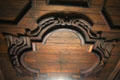 Wooden ceiling design in "Fathers of the Desert" room at Archeology Museum of Morbihan. Vannes, France.