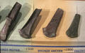 Bronze-age ax heads at Archeology Museum of Morbihan. Vannes, France.