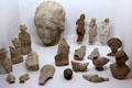 Ceramic & marble statuettes at Archeology Museum of Morbihan. Vannes, France.