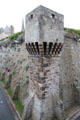 Corner defense tower on inner walls near Tour Bidouane. St Malo, France.