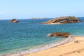 Islands off Plage Bon Secours. St Malo, France.
