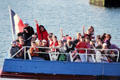 School children enjoying a cruise. Gulf of Morbihan, France.