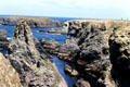 Blue waters & rocky coastline. Belle-Isle-en-Mer, France.