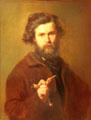 Self portrait by François Henri Alexandre Lafond at Museum of Fine Arts of Rennes. Rennes, France.