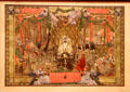 Death of Du Guesclin cartoon for tapestry for hanging in Rennes Palais de justice by Édouard Toudouze at Museum of Fine Arts of Rennes. Rennes, France.