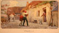 Family study painting for Rennes city hall by Louis Roger at Museum of Fine Arts of Rennes. Rennes, France.